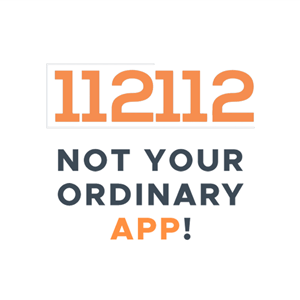 Online marketing and advertising for 112112 mobile app. Logo